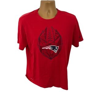 Nike New England Patriots Short Sleeve Tee Red L